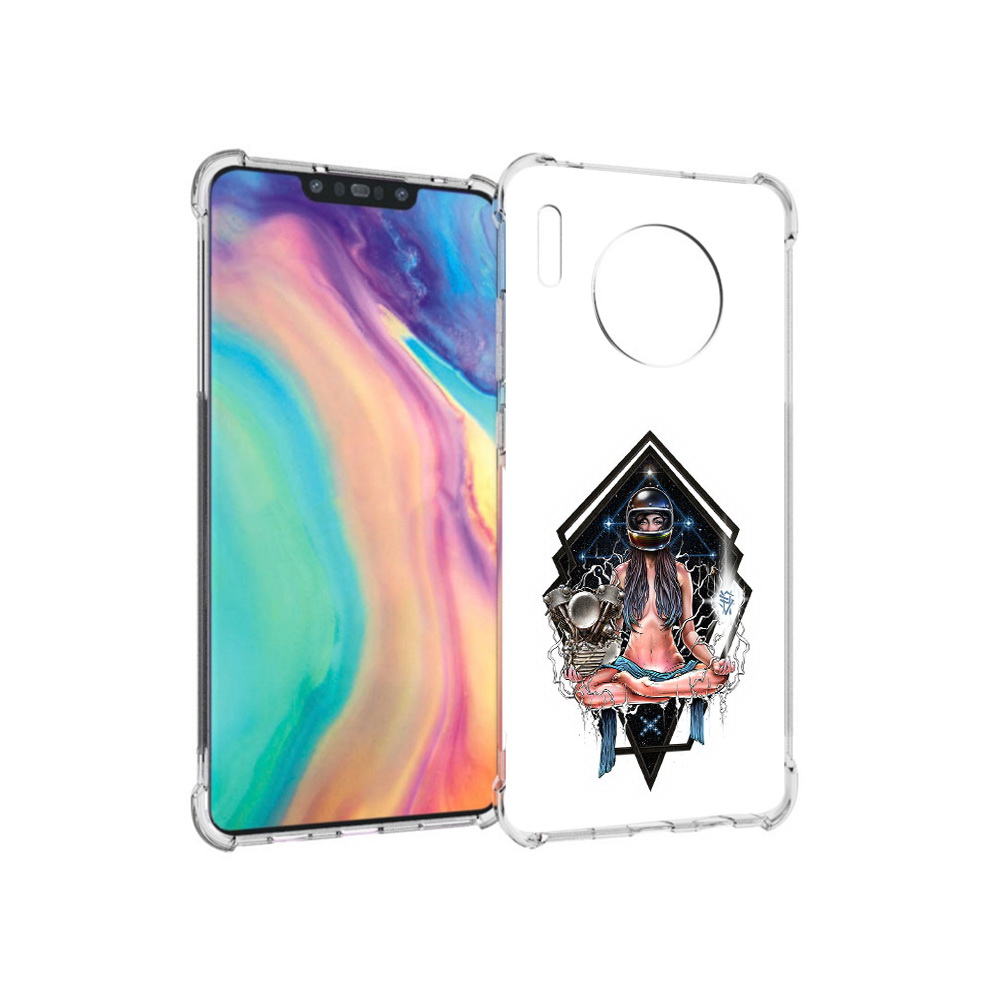 

Чехол MyPads Tocco для Huawei Mate 30 красивая девушка в шлеме, Прозрачный, Tocco