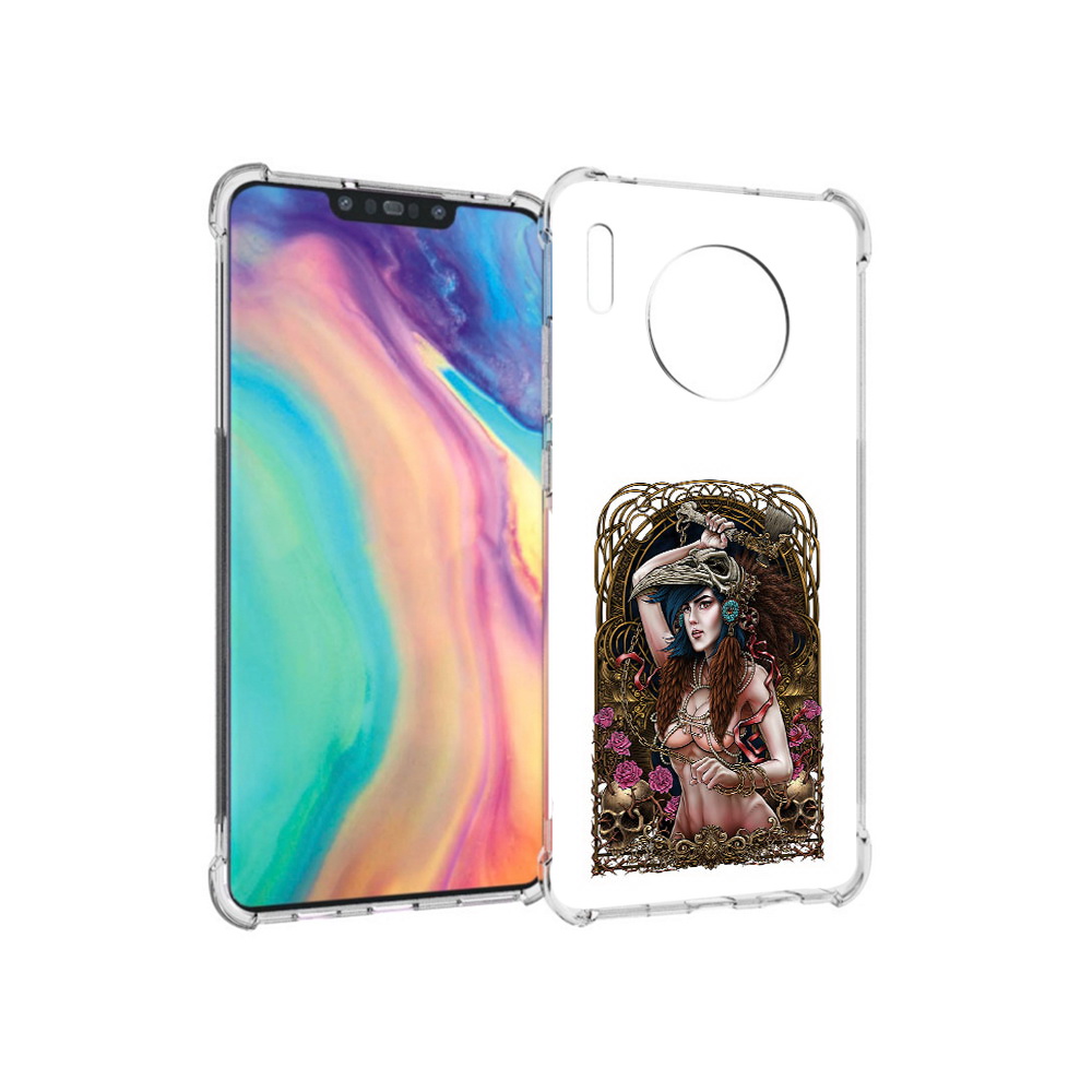 

Чехол MyPads Tocco для Huawei Mate 30 красивая девушка рисунок, Прозрачный, Tocco