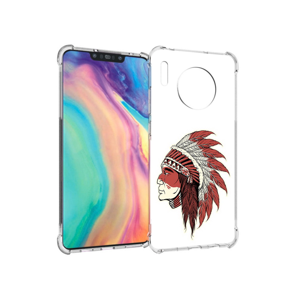 

Чехол MyPads Tocco для Huawei Mate 30 красный индеец, Прозрачный, Tocco