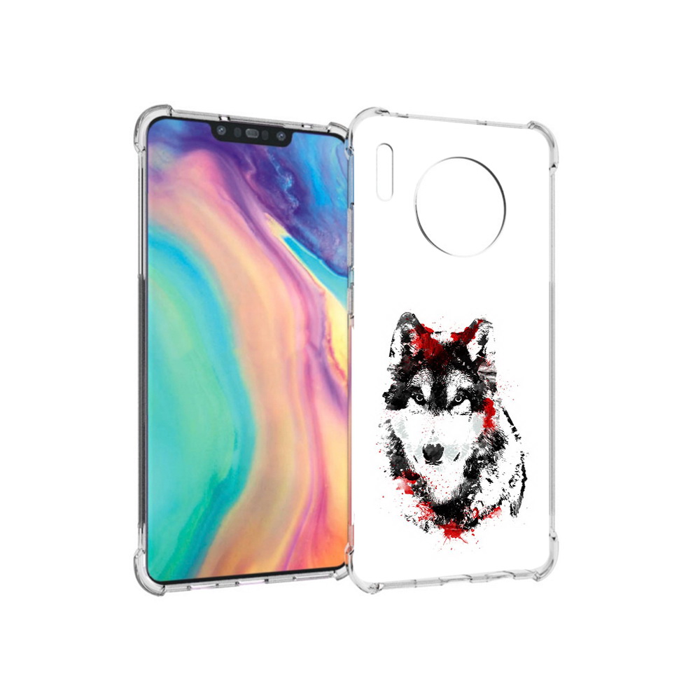 

Чехол MyPads Tocco для Huawei Mate 30 кровавый волк, Прозрачный, Tocco