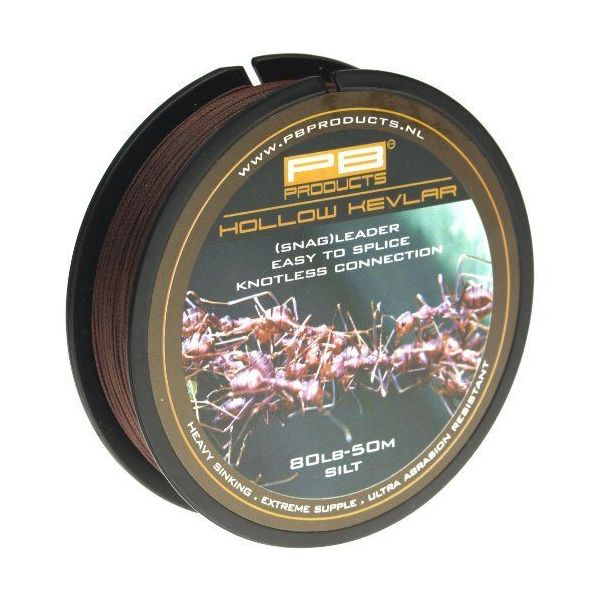 

Снаг-лидер плетеный PB Products HOLLOW KEVLAR/80lb/50m - Silt
