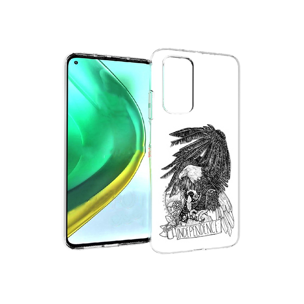 

Чехол MyPads Tocco для Xiaomi Mi 10T Pro черно белый сокол (PT154683.267.688), Прозрачный, Tocco