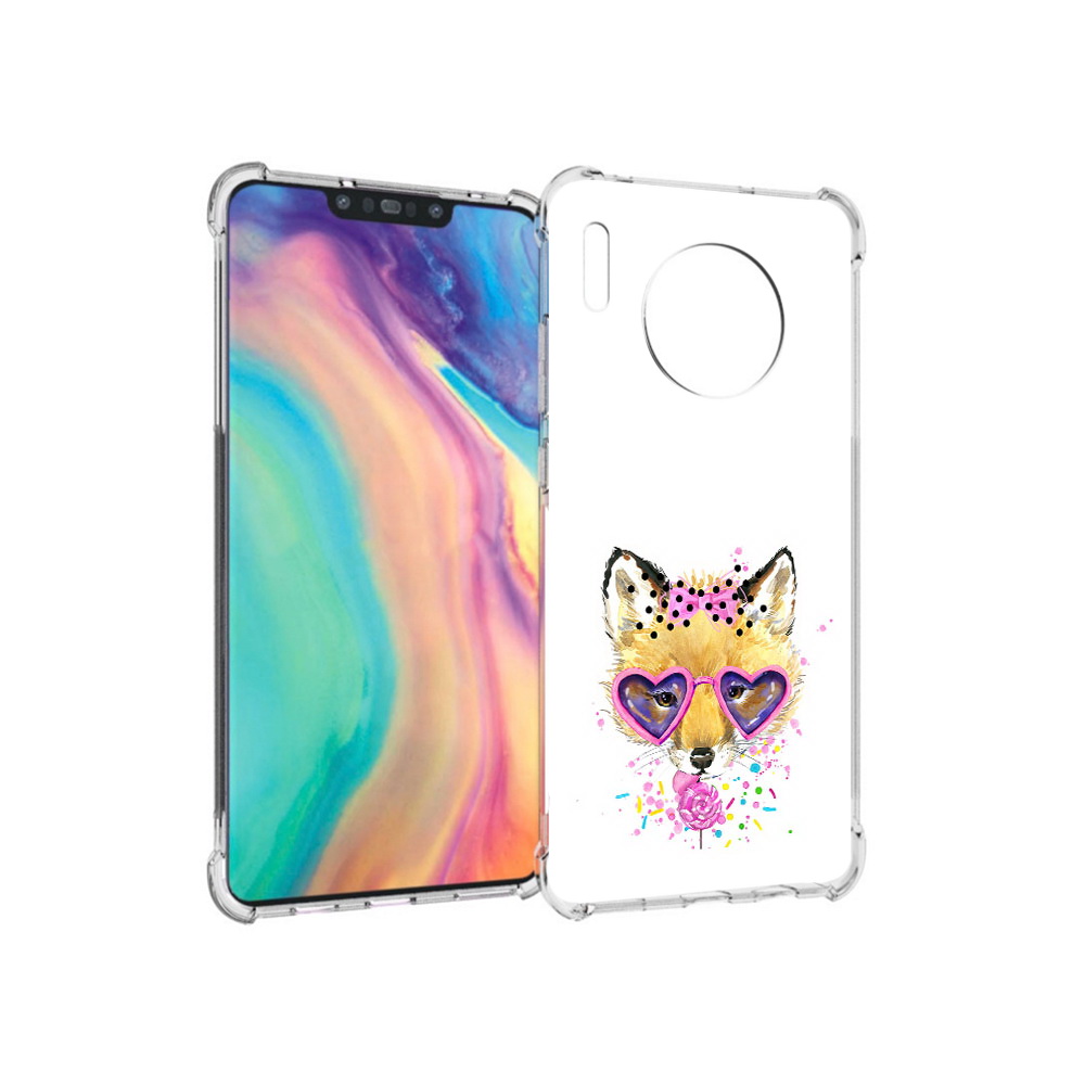 

Чехол MyPads Tocco для Huawei Mate 30 лисенок с бантиком, Прозрачный, Tocco