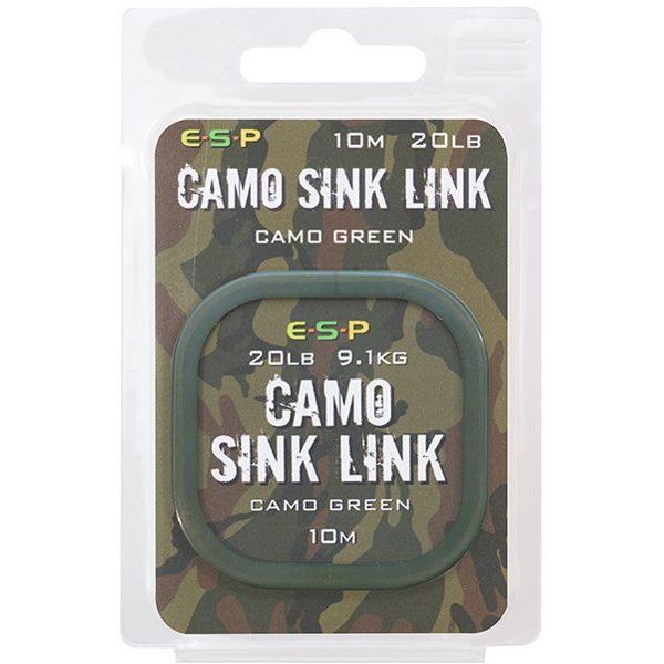 

Поводковый материал E-S-P CAMO SINK LINK Camo Green/20lb/10m