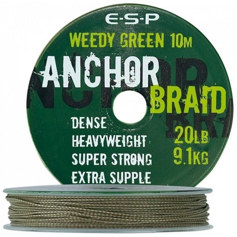 

Поводковый материал E-S-P ANCHOR BRAID - Weed Green/20lb/10m