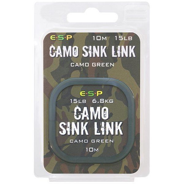 

Поводковый материал E-S-P CAMO SINK LINK Camo Green/15lb/10m