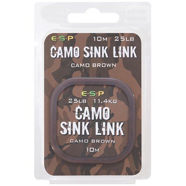 

Поводковый материал E-S-P CAMO SINK LINK Camo Brown/25lb/10m