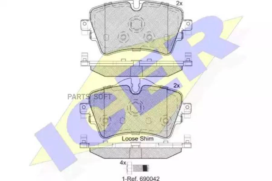 

Колодки Передние Bmw 2-F45/46 Mini F54/F55/F56/F57/F60 Icer 182211 Icer арт. 182211