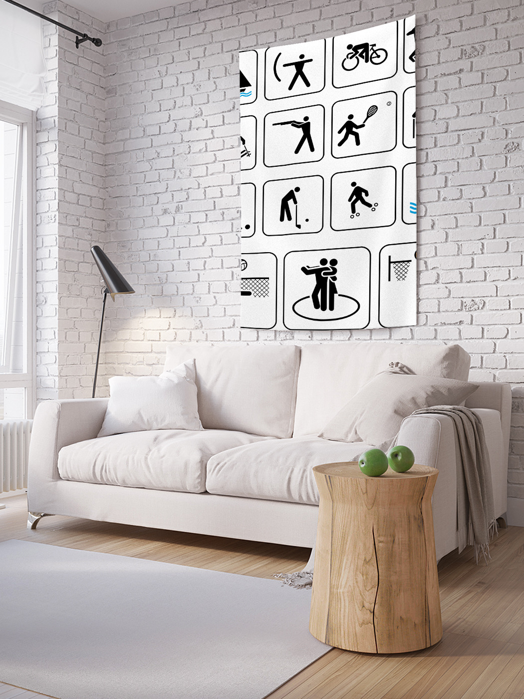 

Вертикальное фотопанно на стену JoyArty Обозначения спортивных игр 150x200 см, Обозначения спортивных игр