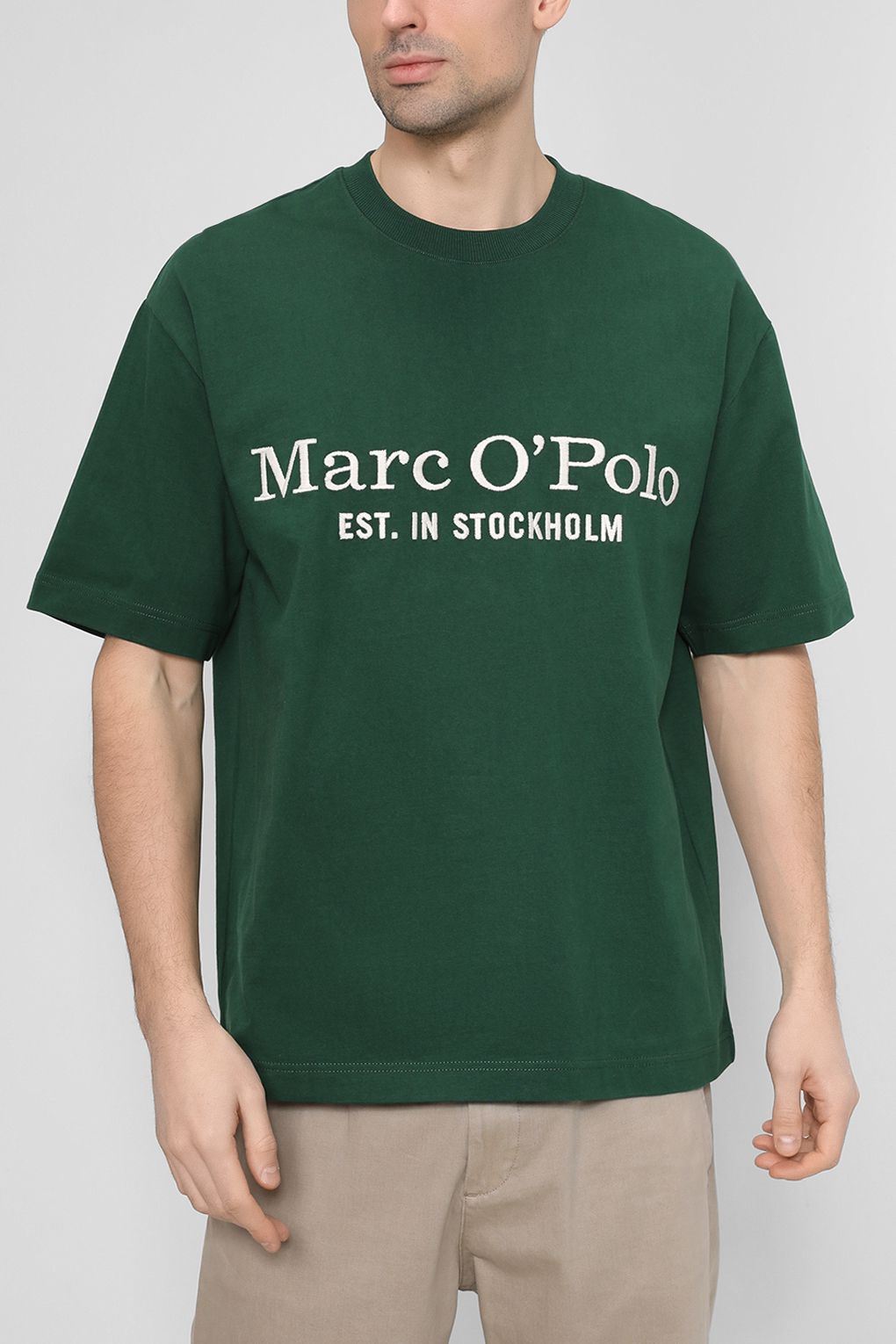 

Футболка мужская Marc O’Polo 227208351572 зеленая L, 227 2083 51572