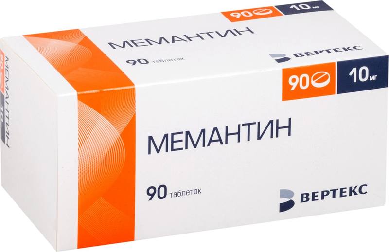Купить Мемантин-вертекс таблетки покрытые пленочной оболочкой 10 мг 90 шт., Vertex