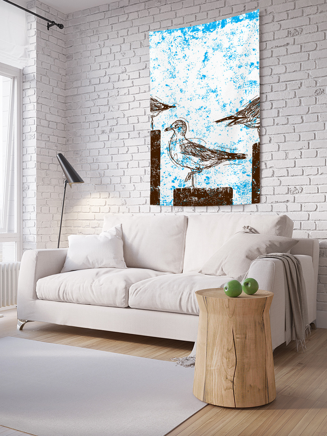 

Вертикальное фотопанно на стену JoyArty Чайки у моря 150x200 см, Чайки у моря