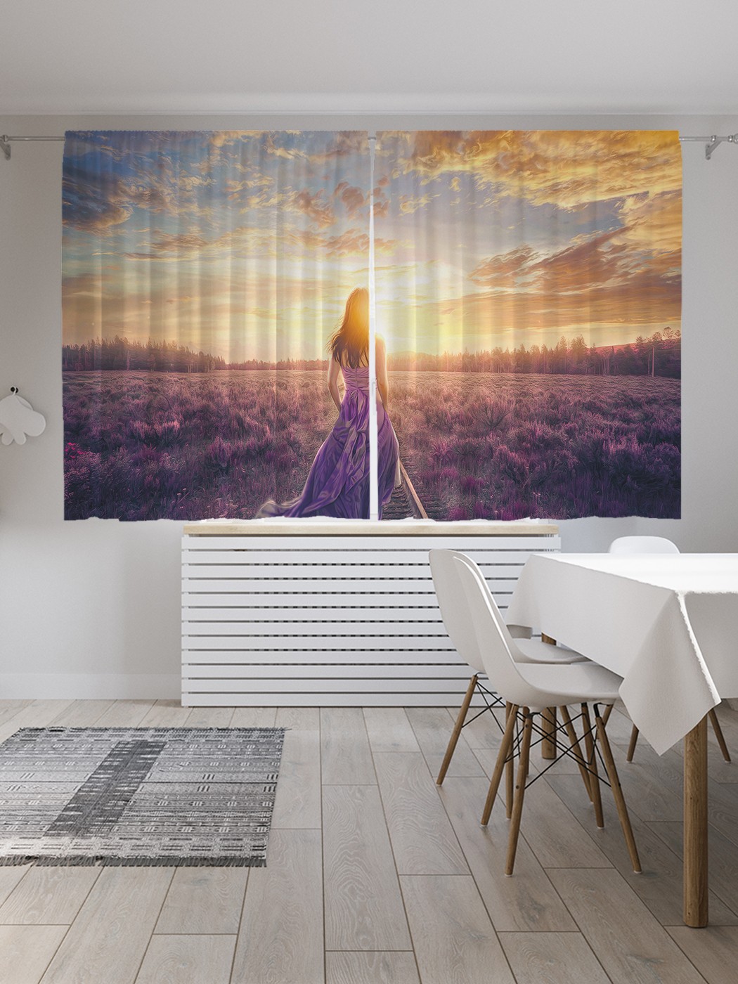 

Шторы с фотопечатью JoyArty "Навстречу солнцу" из сатена, 290х180 см, Навстречу солнцу