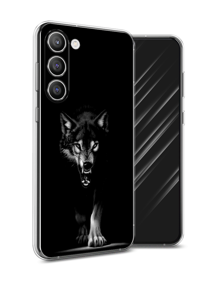 

Чехол Awog на Samsung Galaxy S23 Plus 5G "Волк выходит из ночи", Серый;черный;белый, 2107450-1