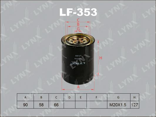 

LF-353 фильтр топливный Mazda MPV 3.0i V6 96>