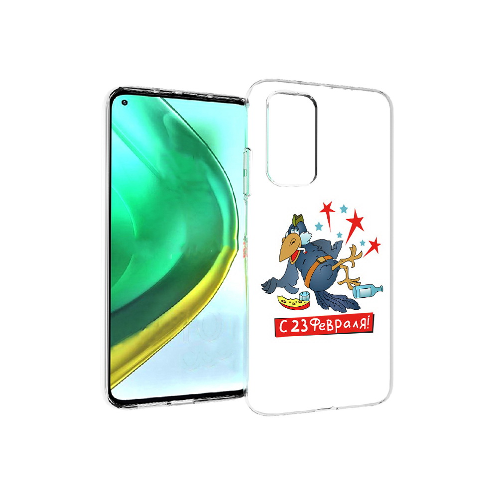 

Чехол MyPads Tocco для Xiaomi Mi 10T Pro 23 февраля веселая птица (PT154683.267.9), Прозрачный, Tocco