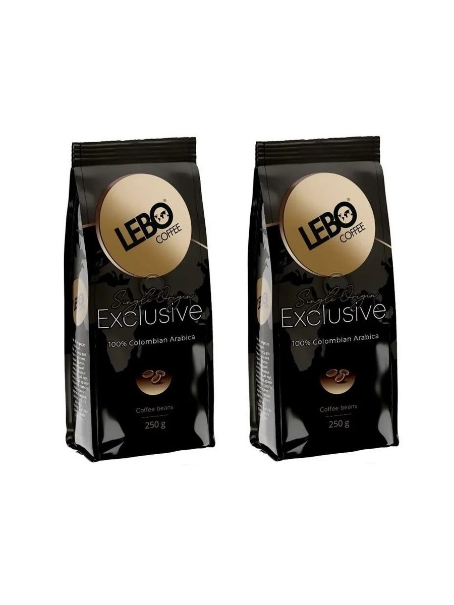 Кофе в зернах Lebo Exclusive, 2 шт по 250 г