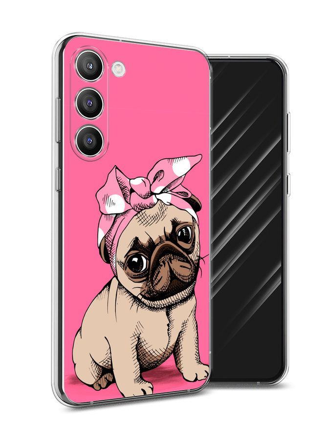 

Чехол Awog на Samsung Galaxy S23 Plus 5G "Dog Pin-Up", Розовый;бежевый, 2107450-2