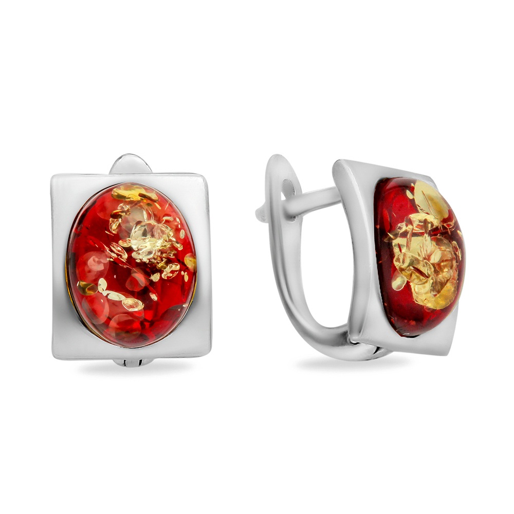 

Серьги из серебра 585Gold 702010108, янтарь, 702010108
