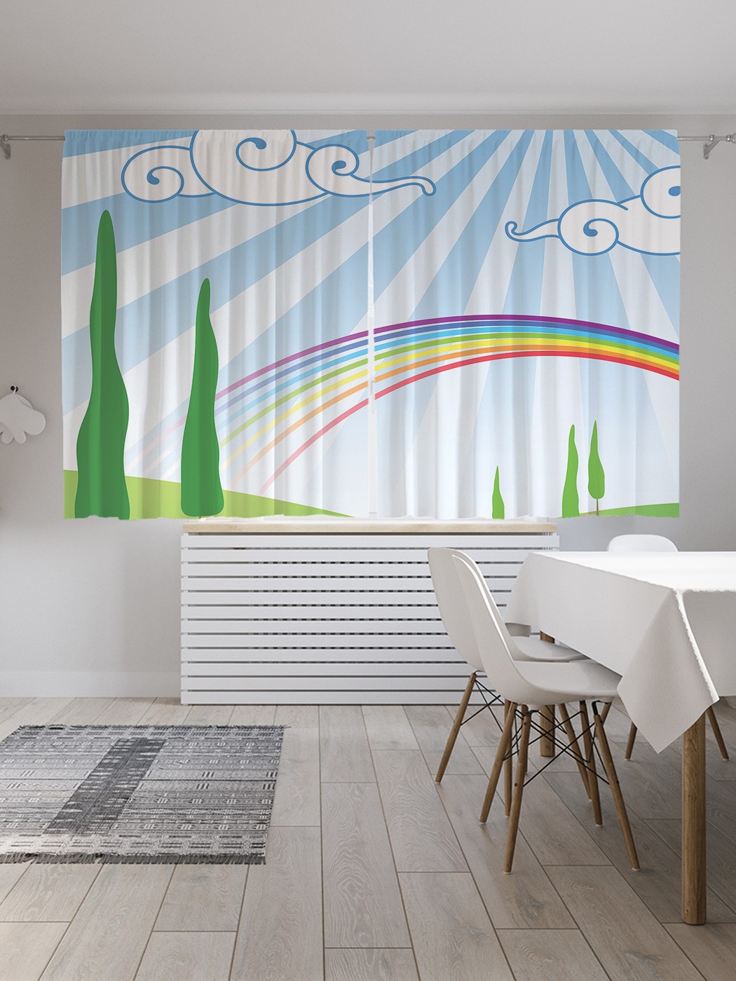 

Классические шторы JoyArty "Векторный пейзаж", серия Oxford DeLux, 2 полотна 145x180 см, Векторный пейзаж