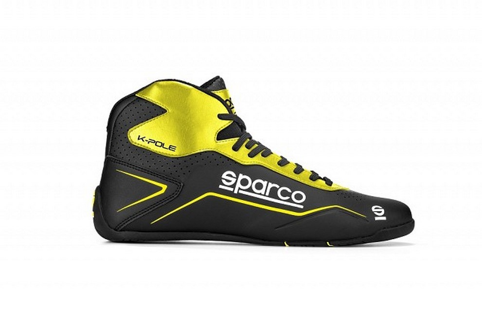 фото Sparco sparco 00126947nrgf ботинки для картинга k-pole, чёрный/жёлтый, р-р 47