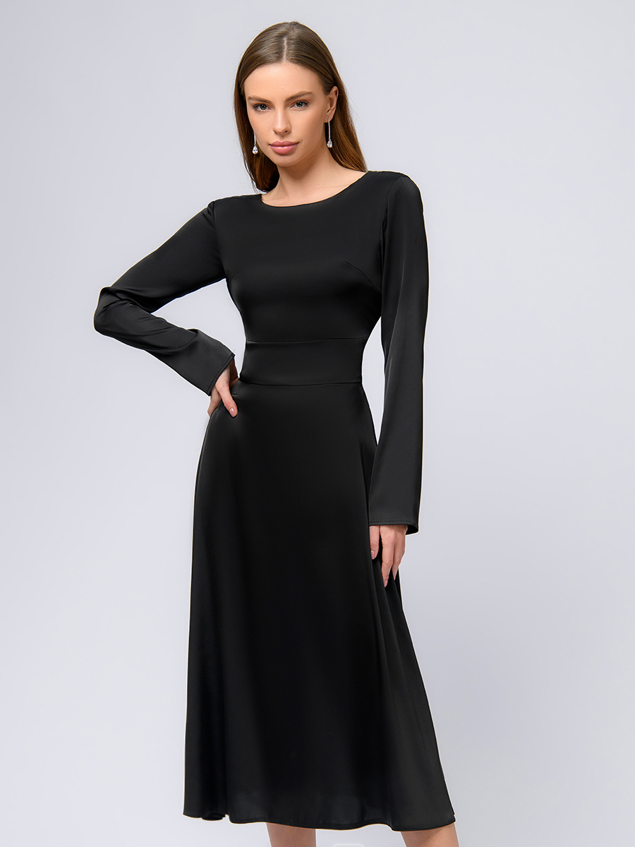 

Платье женское 1001dress 0102878 черное 42, Черный, 0102878