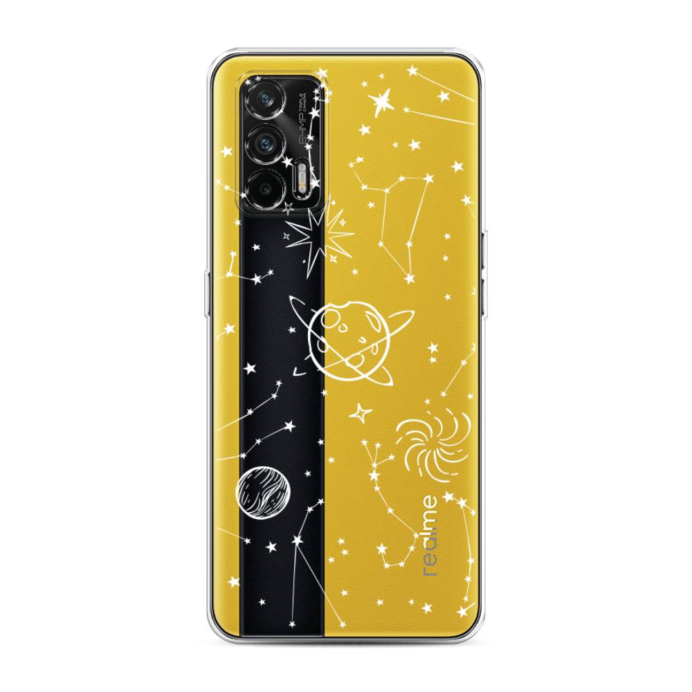 

Чехол на Oppo Realme GT "Планеты в космосе", Белый, 256350-2