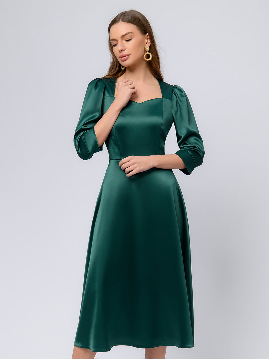 

Платье женское 1001dress 0102883 зеленое 46, Зеленый, 0102883