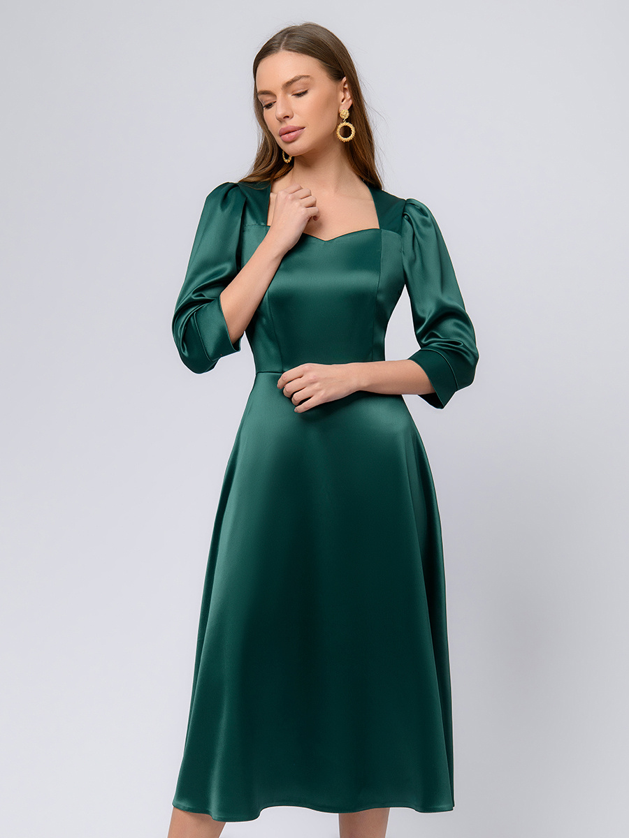 Платье женское 1001dress 102883 зеленое 48