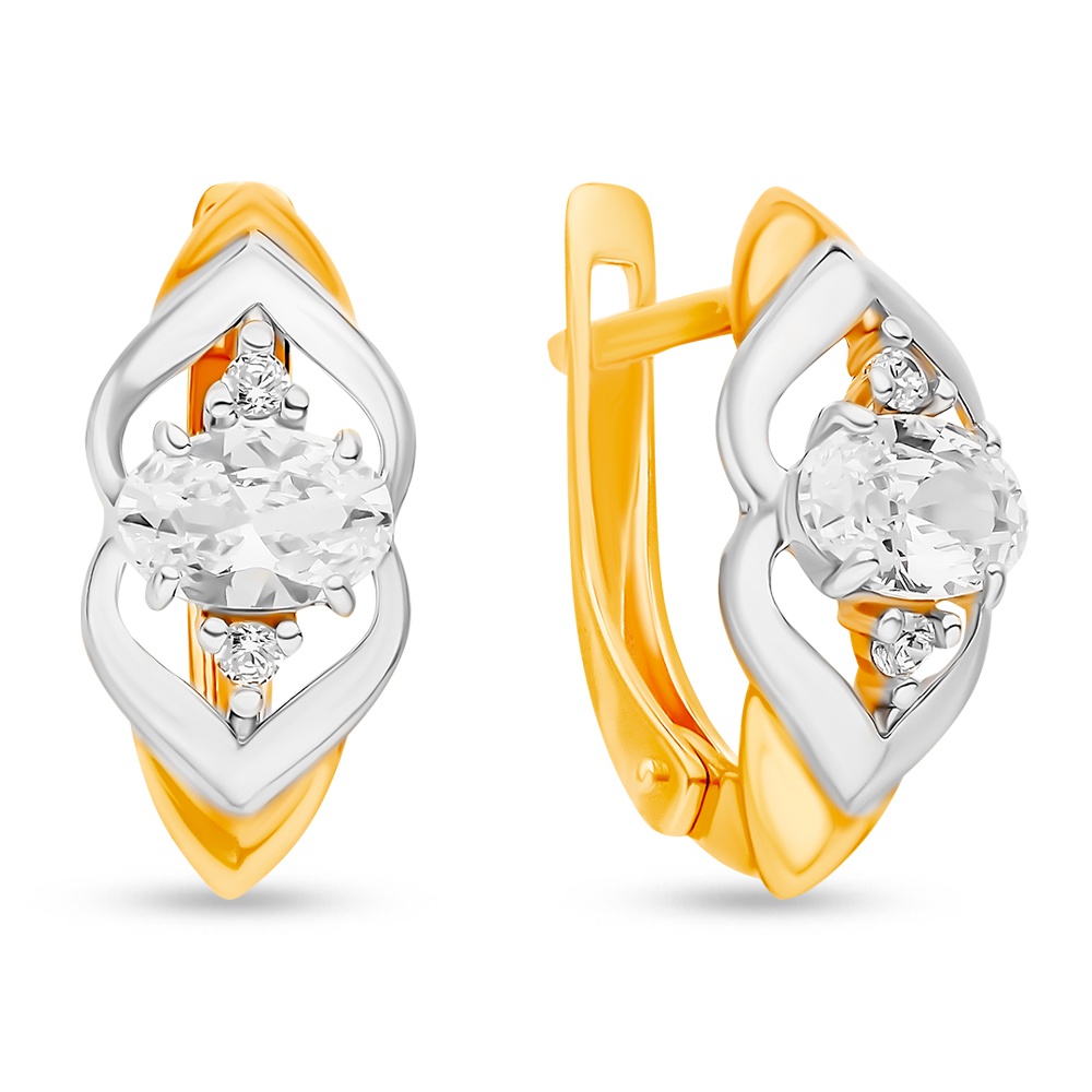 

Серьги из серебра 585Gold 702010241, фианит, 702010241