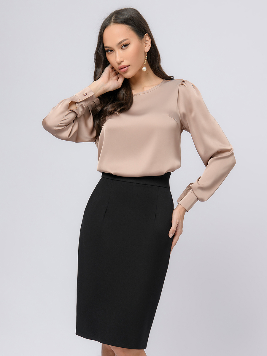 

Юбка женская 1001dress 102901 черная 48, Черный, 0102901