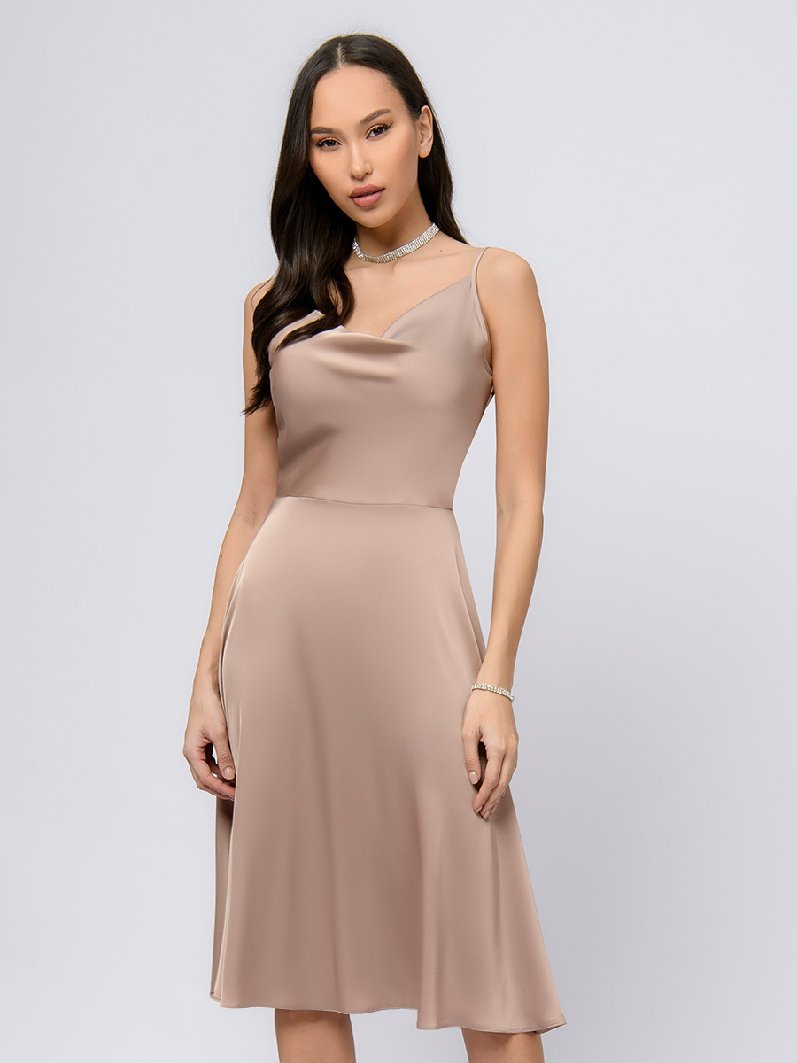 

Платье женское 1001dress 0102910 бежевое 44, Бежевый, 0102910