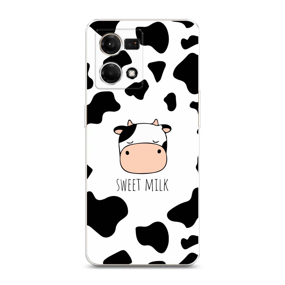 

Чехол на Oppo Reno 7 4G "Sweet milk", Розовый;белый;черный, 2511250-1