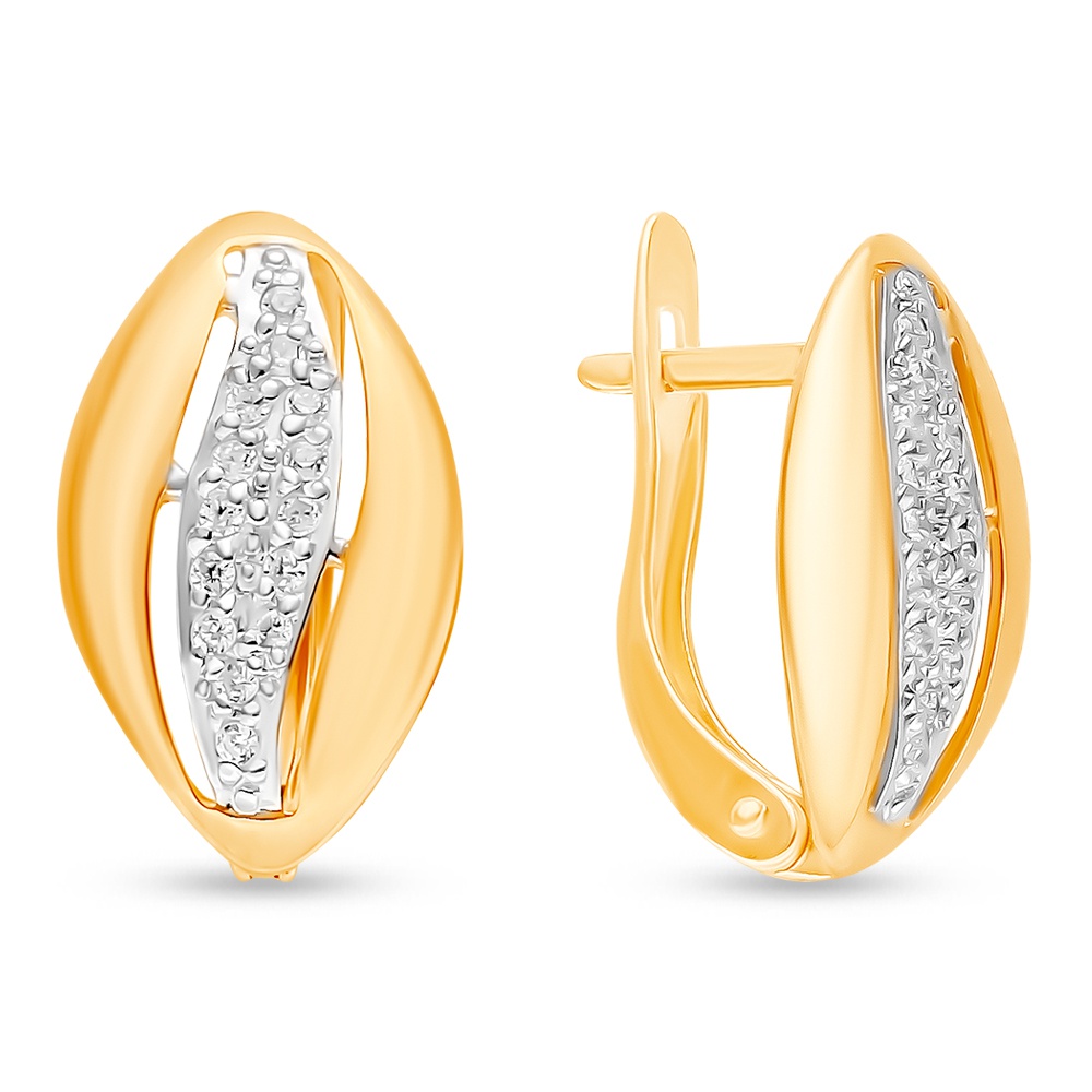 

Серьги из серебра 585Gold 702010246, фианит, 702010246