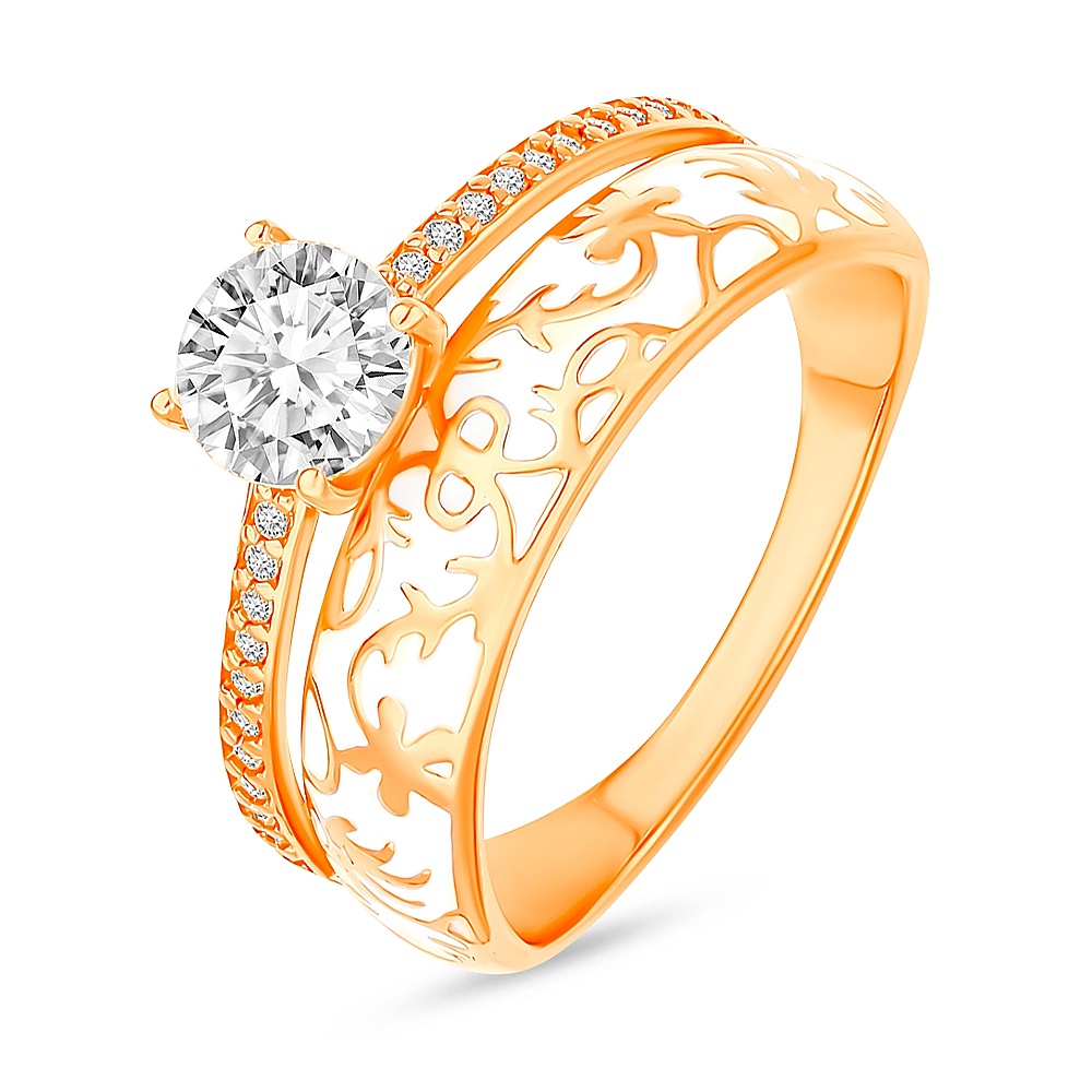 

Кольцо из серебра с фианитом/эмалью р. , 585Gold 701012317, 701012317
