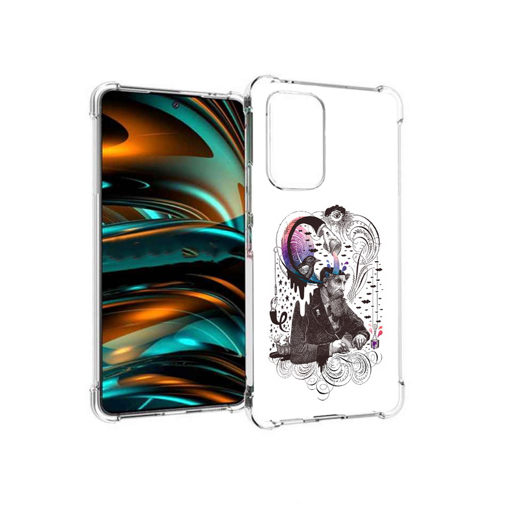 

Чехол MyPads Tocco для Samsung Galaxy A53 5G абстракция думающий мужчина, Прозрачный, Tocco