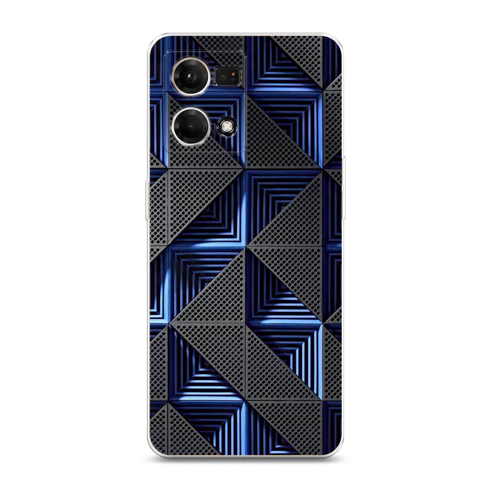 

Чехол на Oppo Reno 7 4G "IBM", Серый;синий, 2511250-3