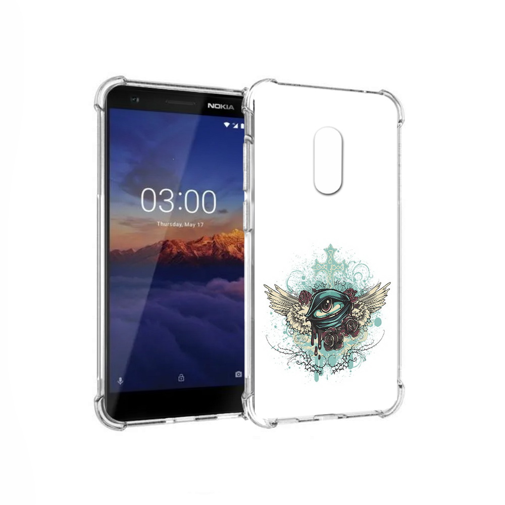 

Чехол MyPads Tocco для Nokia 3.1 плачущий глаз с крыльями (PT114125.119.544), Прозрачный, Tocco