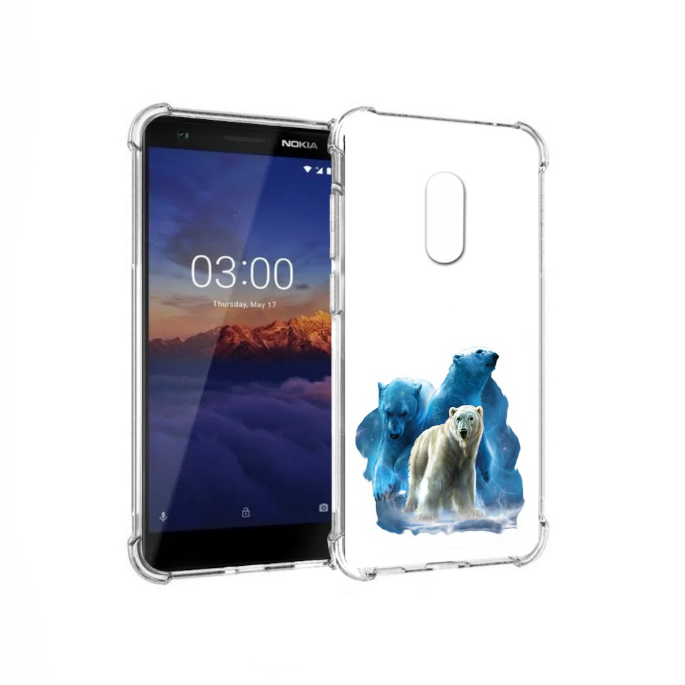 

Чехол MyPads Tocco для Nokia 3.1 полярный медведь (PT114125.119.549), Прозрачный, Tocco