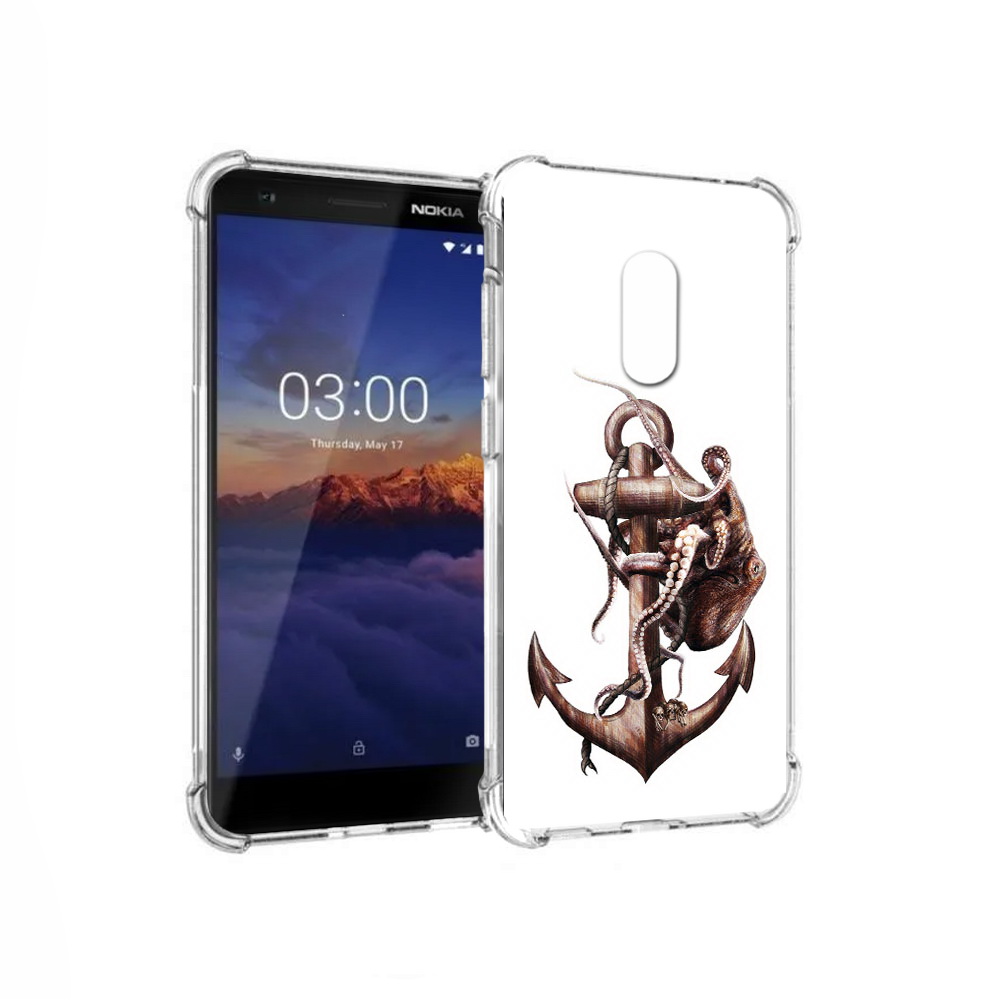 

Чехол MyPads Tocco для Nokia 3.1 ржавый якорь (PT114125.119.579), Прозрачный, Tocco