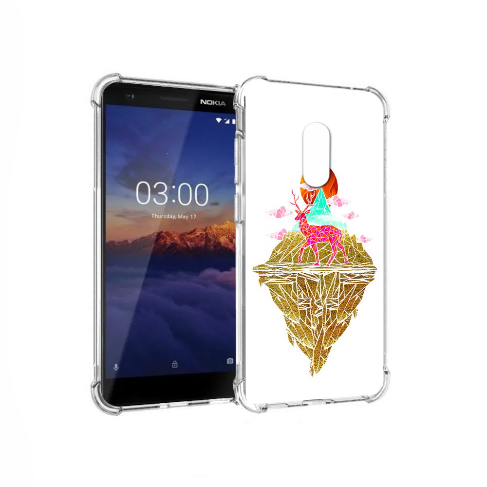 

Чехол MyPads Tocco для Nokia 3.1 розовый олень абстракция (PT114125.119.586), Прозрачный, Tocco