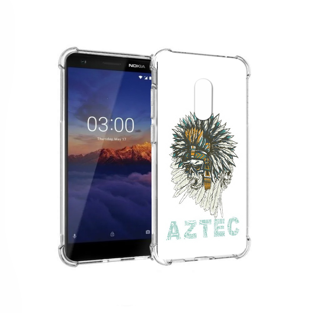 

Чехол MyPads Tocco для Nokia 3.1 скелет индеец (PT114125.119.602), Прозрачный, Tocco