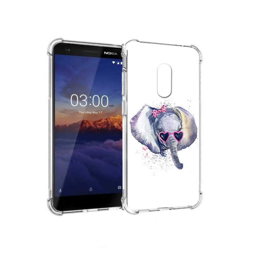 

Чехол MyPads Tocco для Nokia 3.1 слоник в очках (PT114125.119.608), Прозрачный, Tocco