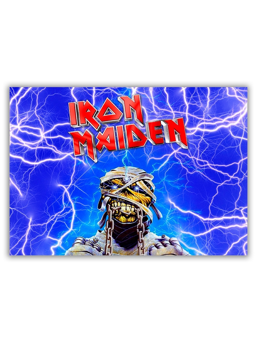 фото Магнит на холодильник drabs большой - a4, iron maiden мумия с цепью