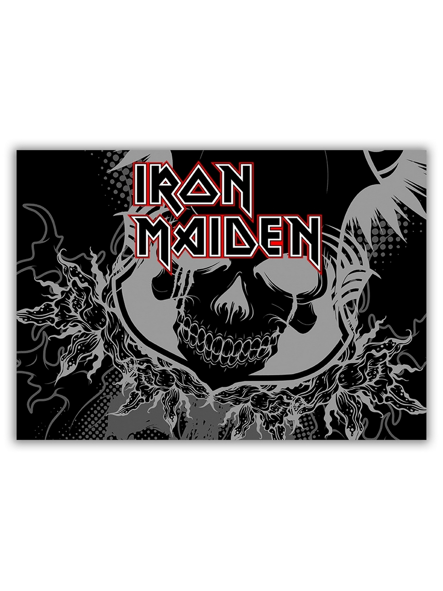 

Декоративный магнит DRABS Iron Maiden череп 21х29 см