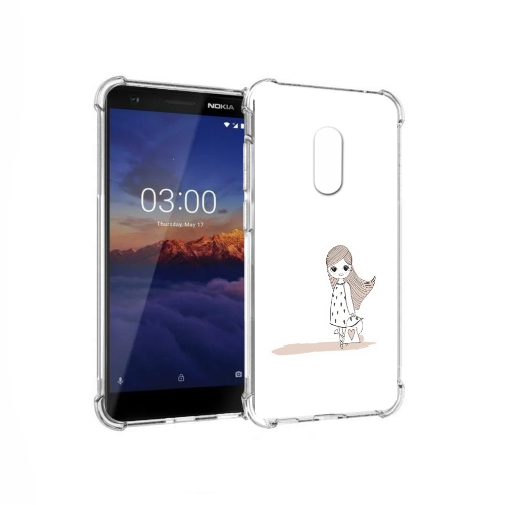 Чехол MyPads Tocco для Nokia 3.1 Девочка с сумкой (PT114125.119.61)