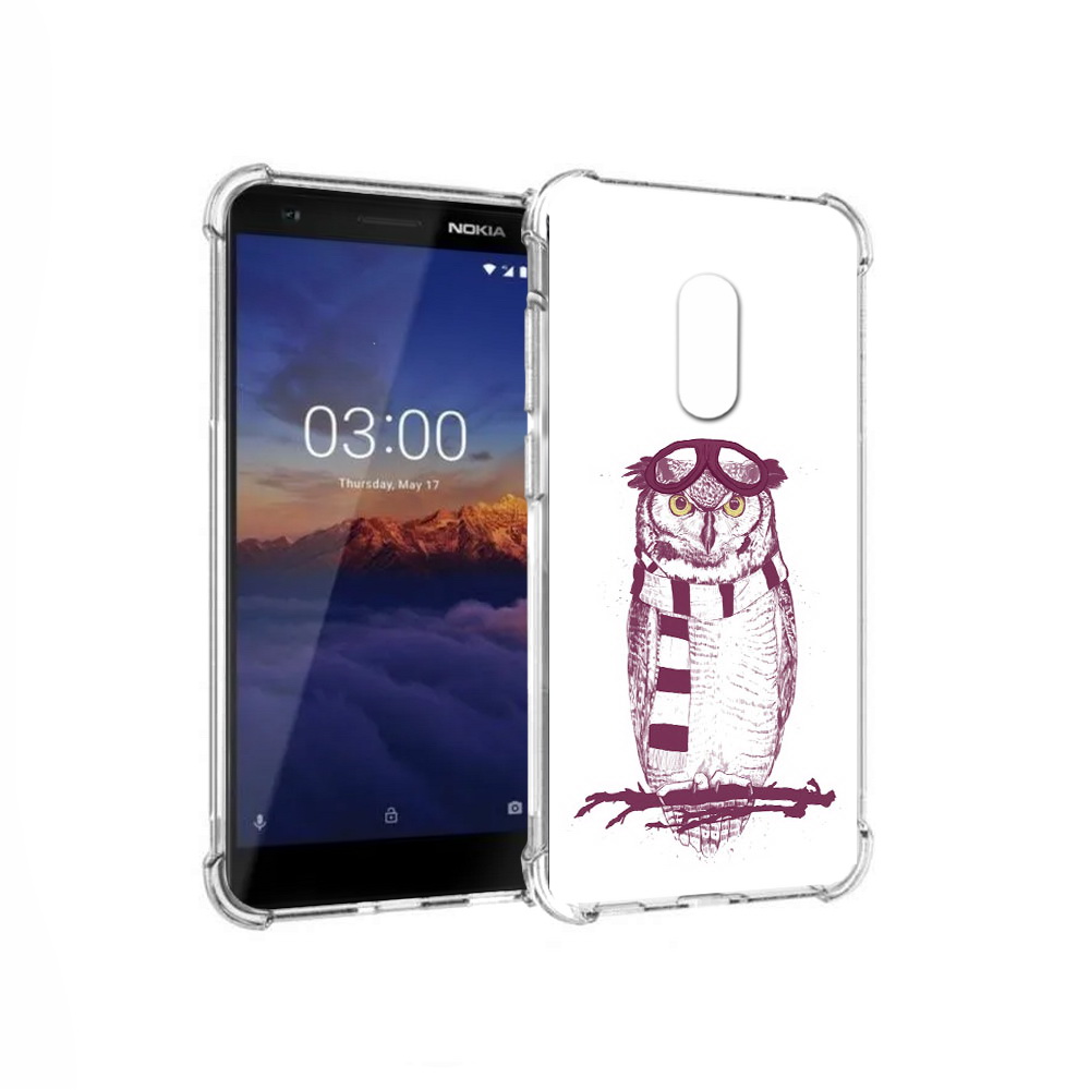 

Чехол MyPads Tocco для Nokia 3.1 сова-летчик (PT114125.119.612), Прозрачный, Tocco