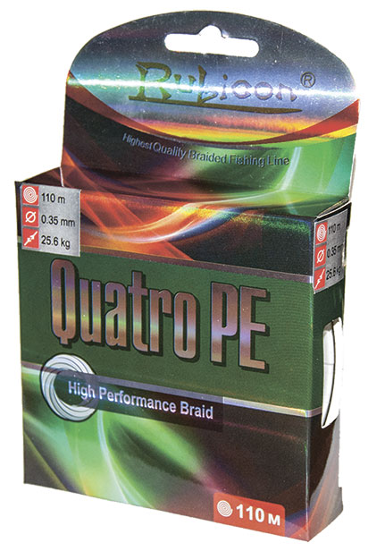 

Леска плетеная RUBICON Quatro PE 110m d=0,10mm (multicolor), Разноцветный, Quatro PE