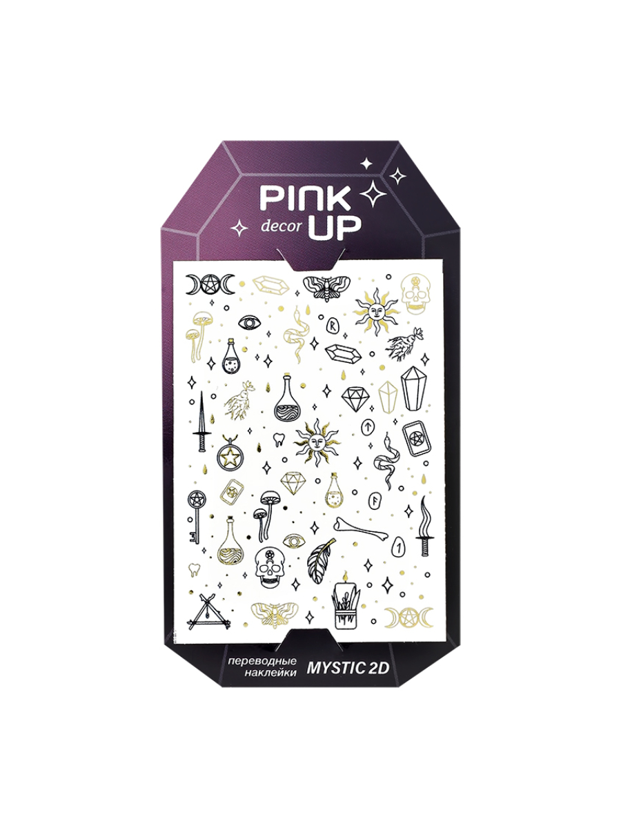 

Наклейки для ногтей Pink Up Decor Mystic Collection 2D переводные тон 178, Золотистый