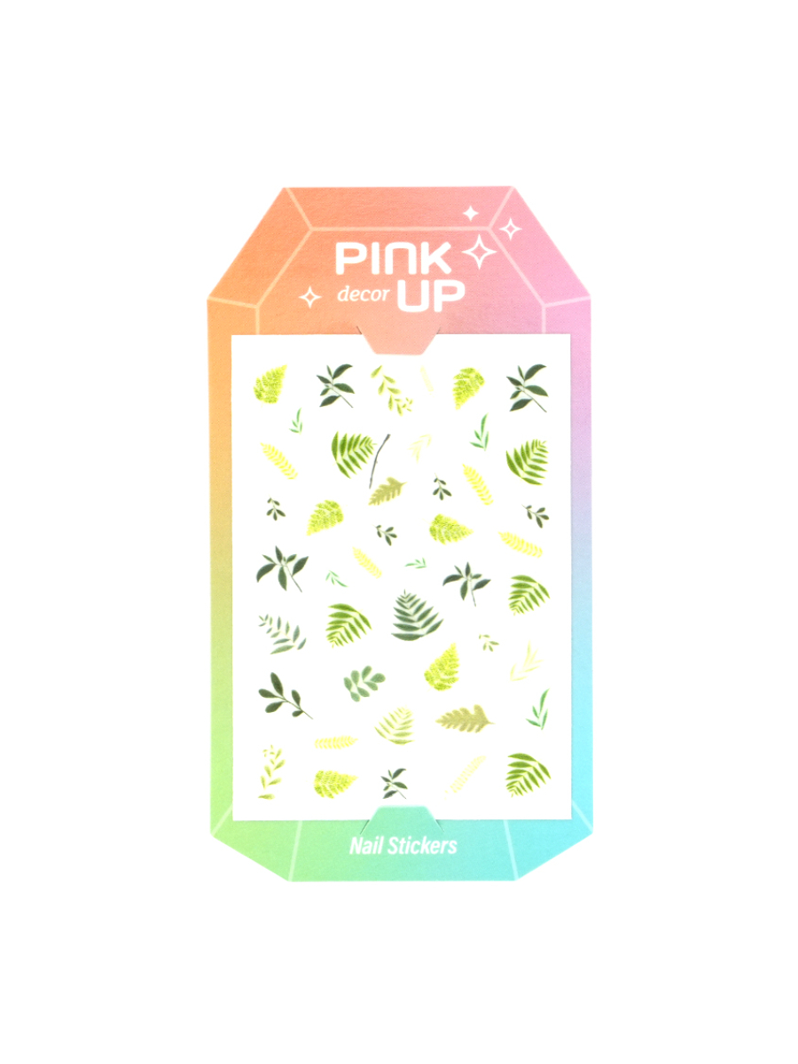 

Наклейки для ногтей Pink Up Decor Nail Stickers переводные тон 14, Зеленый